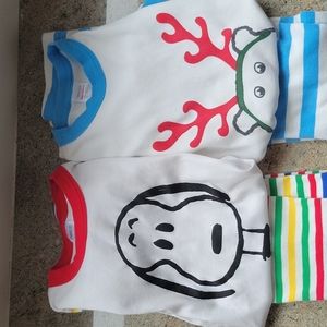 2 Pair EUC Hanna Andersson long john pajamas